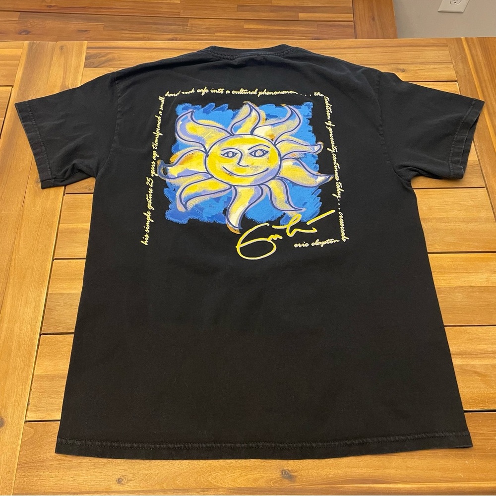 Vintage 90s Hard Rock Cafe Washington DC Eric Clapton Rock Band Shirt Large